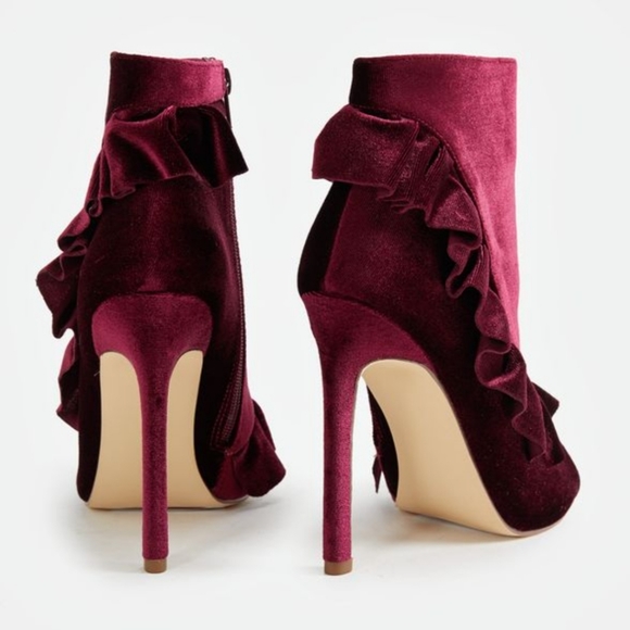 NIB Borati Velvet Heeled Bootie - Picture 3 of 9